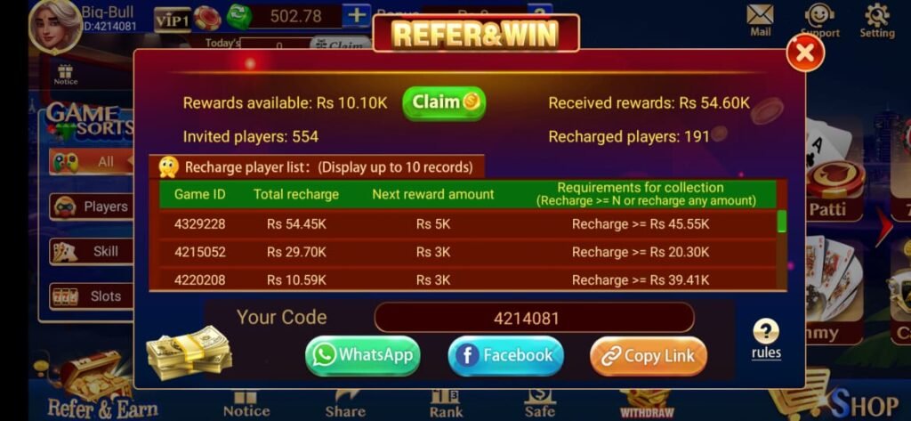 3 Patti Blue Bonuses